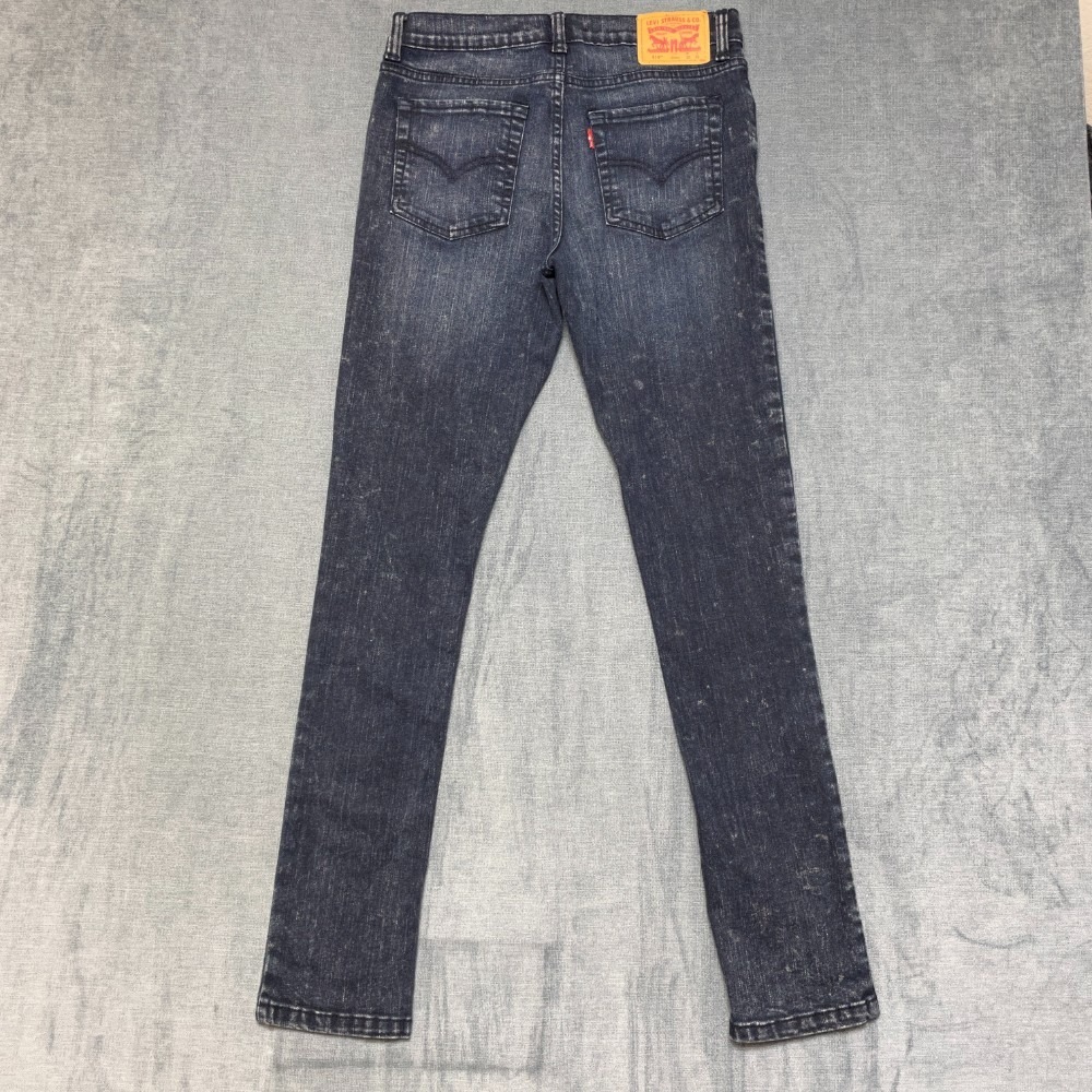 Levi's 519 Extreme Skinny Jeans Womens 28x29 Blue Denim Cotton Non Stretch Comfy
